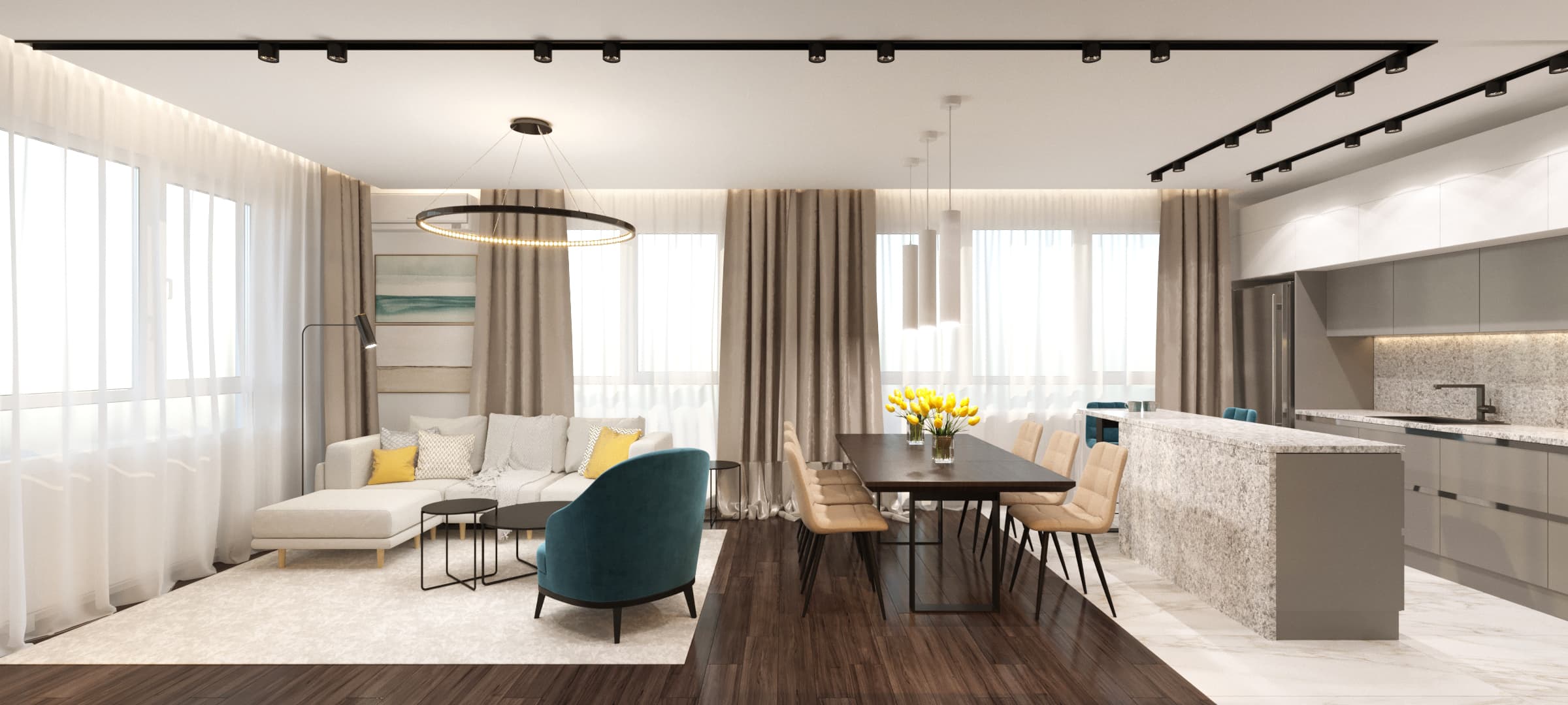 A clean-lined residence designed with natural light in mind.